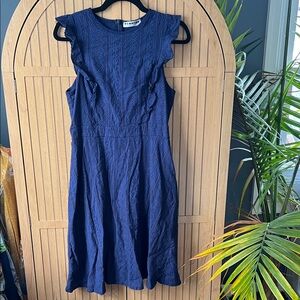 Elegant Navy Midi Dress by J. Crew